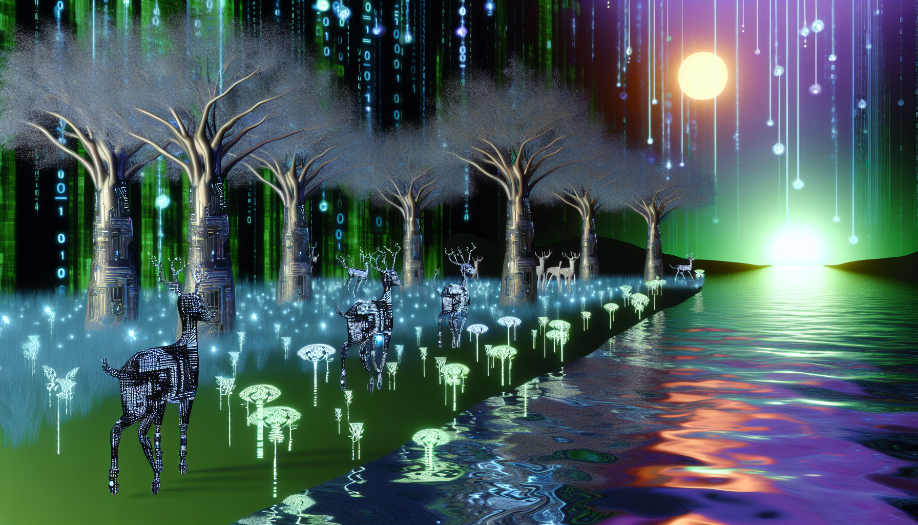 nature landscape photo related to AI genertaed content, with ZERO words in the image